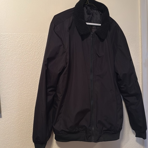 Soul Star England light bomber jacket faux Sherpa collar - Picture 4 of 6